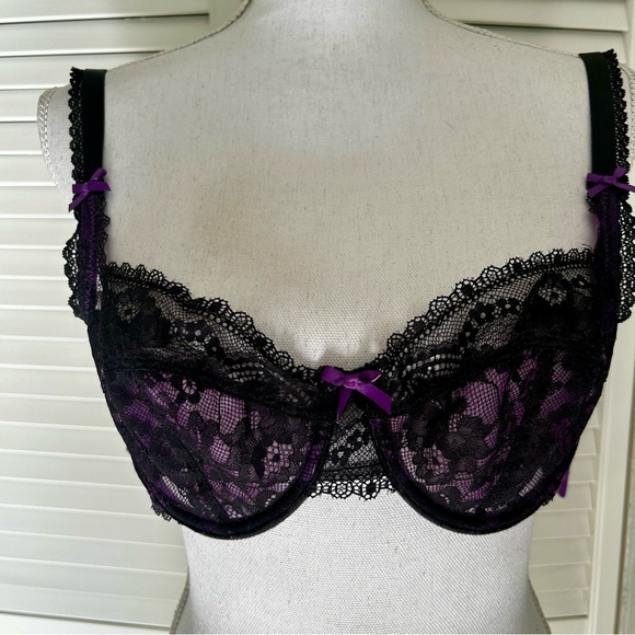 Bundle 3 Elle MacPherson Intimates Bras 32DD Black Lace Peach Underwire - Picture 2 of 12